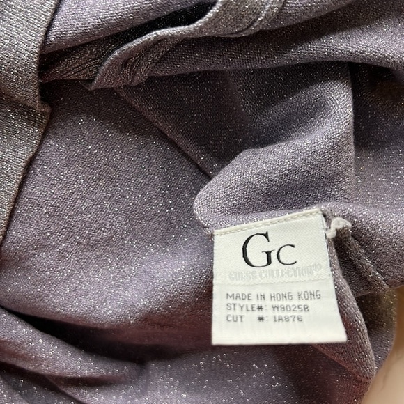 Vintage guess collection metallic lavender small V-neck cardigan women’s small - Picture 8 of 9